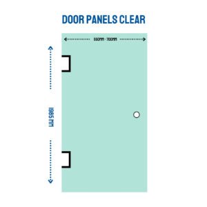Clear Glass Door (10mm Clear Toughened Glass)